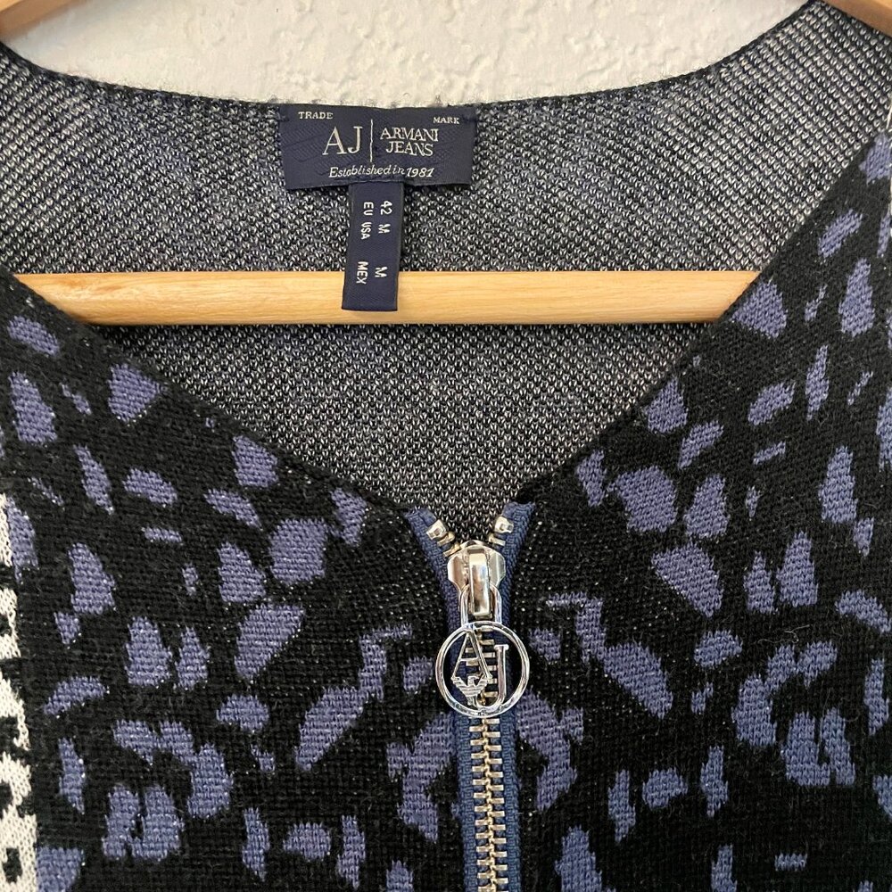 Armani Jeans Wool Blend Statement Cardigan (Rare Find),  Size M (42 IT / 8 US) - Picture 3 of 6